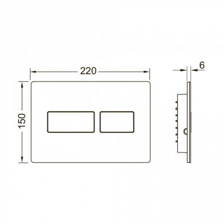 Металлическая панель смыва для унитаза TECEsolid, черный матовый