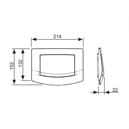 Пластиковая панель смыва для унитаза TECEambia, одинарная система смыва, белая, антибактериальное покрытие