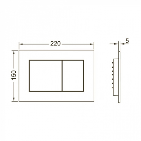 Пластиковая панель смыва для унитаза TECEnow, белая матовая