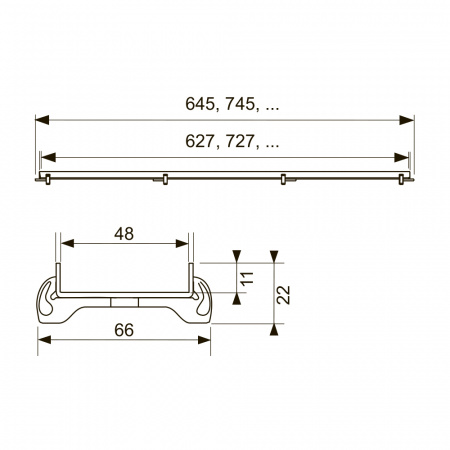 Основа для плитки TECEdrainline под облицовку плиткой "plate", прямая