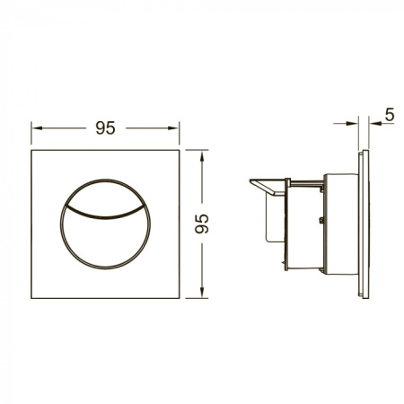 Пневматическая дистанционная пластиковая панель смыва унитаза TECEflushpoint для двойной системы смыва, квадратная, белая