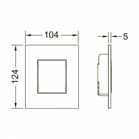 Пластиковая панель смыва для писсуара TECEnow, белая матовая