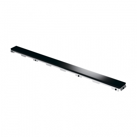 Стеклянная панель TECEdrainline для душевого канала, прямая, стекло черное