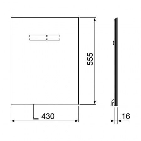 Стеклянная панель TECElux с сенсорным блоком управления sen-Touch