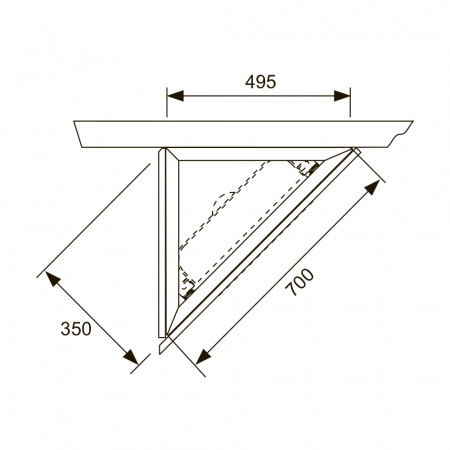 Крепление модуля TECEprofil для настенного углового монтажа