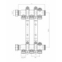 Коллектор для систем отопления в сборе