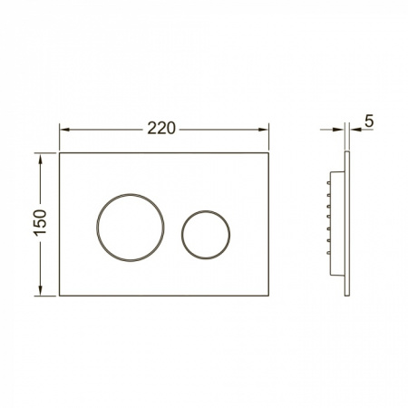 Пластиковая панель смыва для унитаза TECEloop 2.0, белая матовая