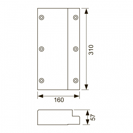 Комплект деревянных пластин TECEprofil для крепления поручней безопасности
