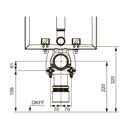 Монтажный комплект TECEone для установки с застенным модулем TECEbox со смывным бачком Uni
