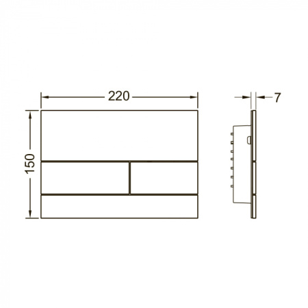 Стеклянная панель смыва для унитаза TECEsquare II, cтекло песочно-бежевое, сатинированное