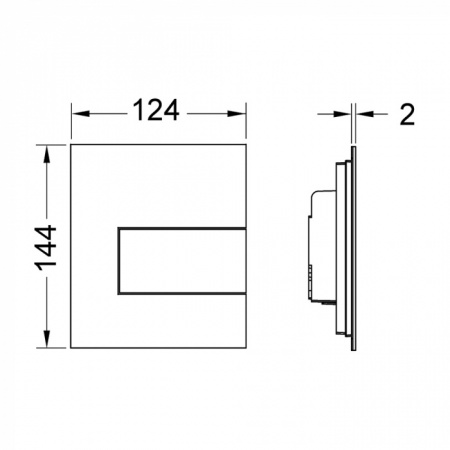 Металлическая панель смыва для писсуара TECEsquare, белая матовая