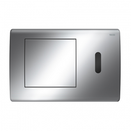 Металлическая панель смыва для унитаза TECEplanus с ИК-сенсором, батарея 6 В, хром глянцевый