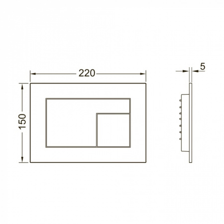 Панель смыва для унитаза TECEvelvet, поверхность FENIX, каменно-серая, покрытие против отпечатков пальцев