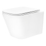 Комплект для установки подвесного унитаза: застенный модуль TECEspring, пластиковая панель смыва TECEspring R,черн.мат./хром глянц., унитаз с крышкой TECEspring S