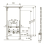 Застенный модуль для биде TECEprofil для застенного монтажа, монтажная высота 1120 мм