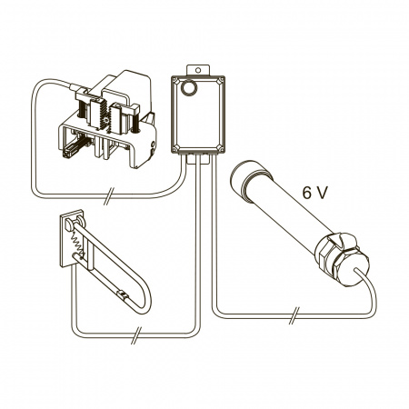 Механизм дистанционной активации смыва унитаза для проводных электронных кнопок, батарея 6 В