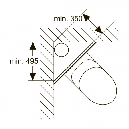 Крепление модуля TECEprofil для произвольного углового монтажа