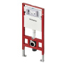 Комплект для установки подвесного унитаза: застенный модуль TECEspring, пластиковая панель смыва TECEspring R, хром глянцевая, унитаз с крышкой Basic K401101WCB (K955101WCB)