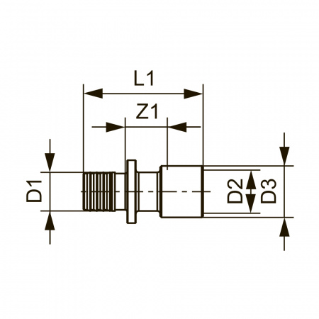 Адаптер на медные трубы TECEflex, пайка, латунь