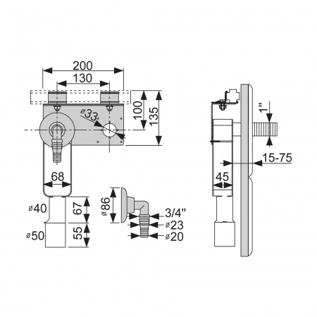Монтажный комплект TECEprofil для стиральной машины