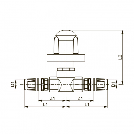 Шаровой кран TECElogo с декоративной рукояткой