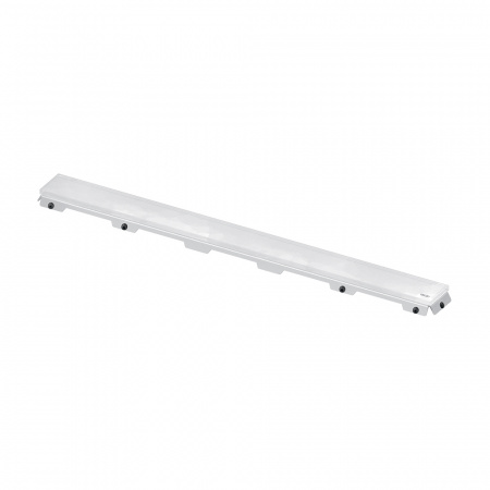 Стеклянная панель TECEdrainline для душевого канала, прямая, стекло белое