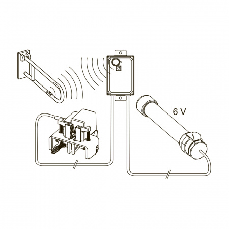 Механизм дистанционной активации смыва унитаза для поручней, батарея 6 В