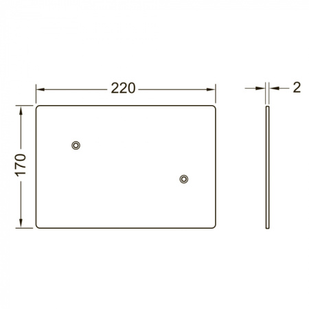 Заглушка TECEflushpoint, нержавеющая сталь, сатин