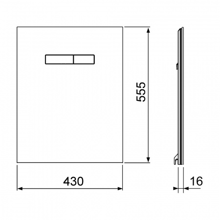 Стеклянная панель TECElux с механическим блоком управления