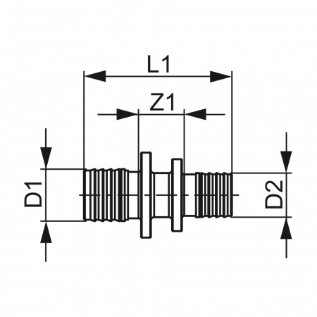 Соединение труба-труба редукционное TECEflex, бронза