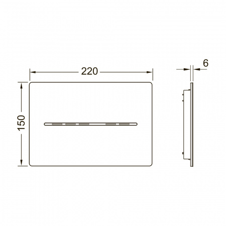 Металическая панель смыва для унитаза TECEsolid с бесконтактной активацией, батарея 12 В, белый глянцевый