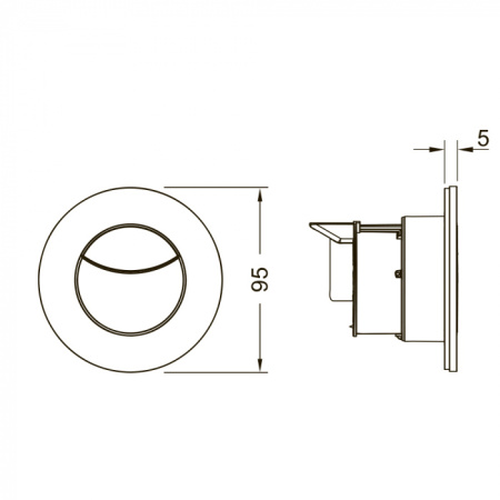 Пневматическая дистанционная пластиковая панель смыва унитаза TECEflushpoint для двойной системы смыва, круглая, белая