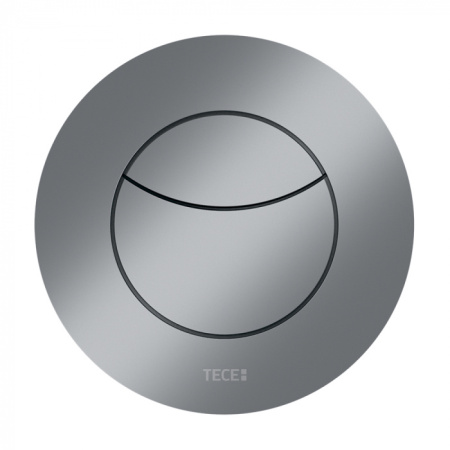 Пневматическая дистанционная пластиковая панель смыва унитаза TECEflushpoint для двойной системы смыва, круглая, хром матовый