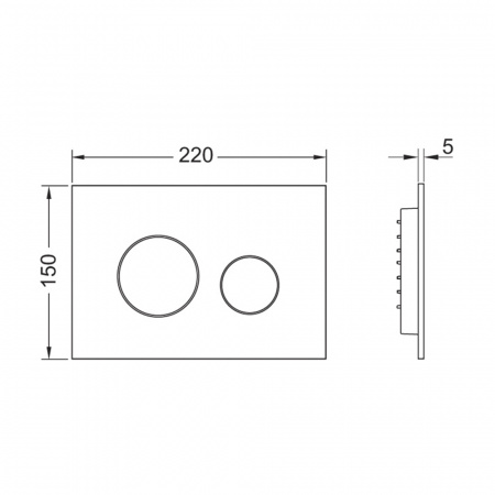 Пластиковая панель смыва для унитаза TECEloop 2.0, белая