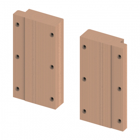Комплект деревянных пластин TECEprofil для крепления поручней безопасности