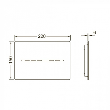 Металическая панель смыва для унитаза TECEsolid с бесконтактной активацией, батарея 6 В, черный матовый