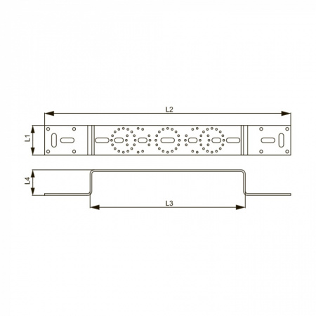 Усиленная монтажная пластина TECE из оцинкованной стали NEW для трех настенных уголков